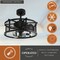 Vaxcel Humboldt Black Industrial Ceiling Fan with LED Light Kit and Remote F0102 - alternate 2